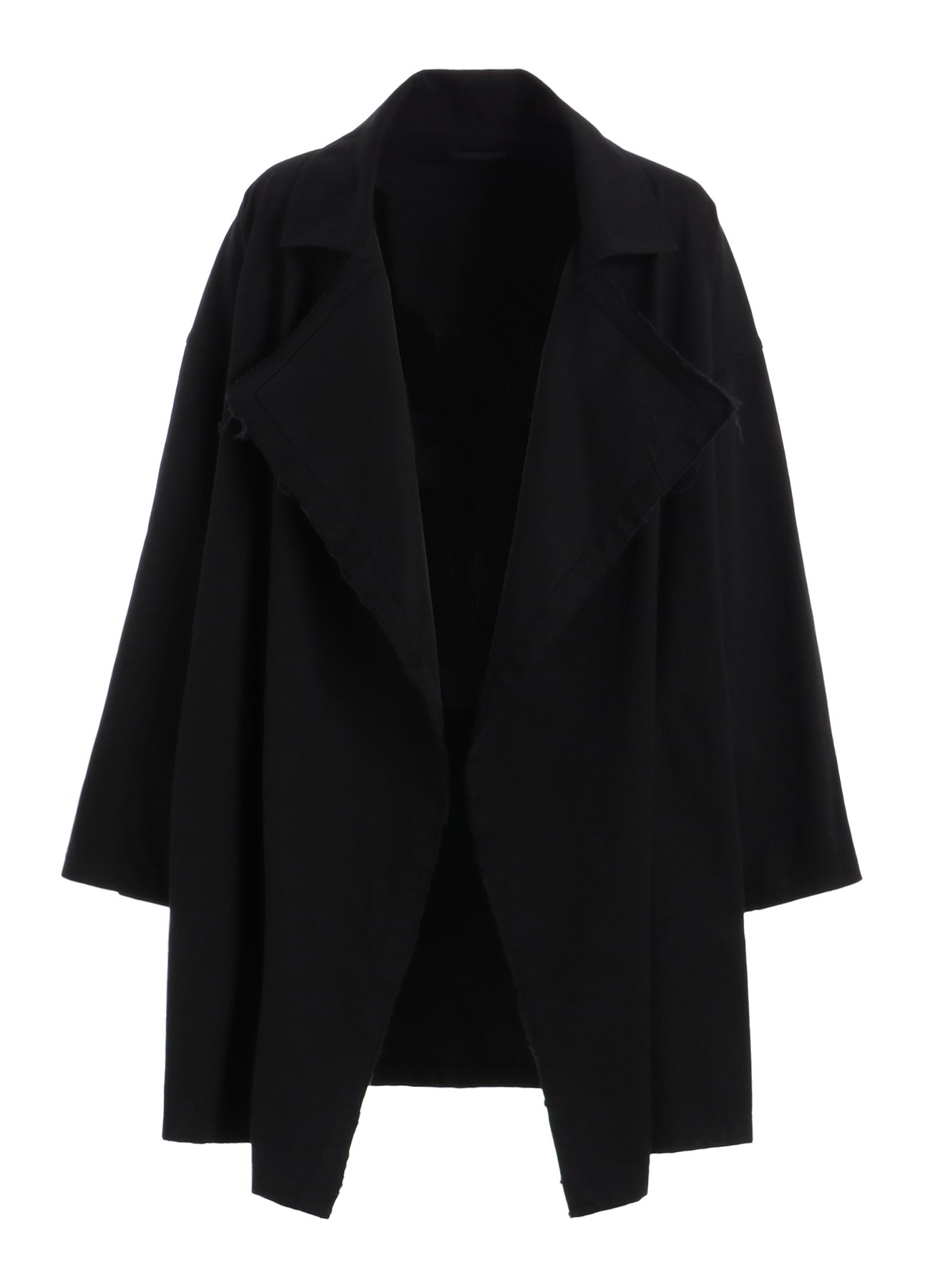 COTTON DRILL CUT OUT DRAPE COAT - Women's Fashion Outerwear for Spring & Fall | Perfect for Office, Date Night & Casual Outings