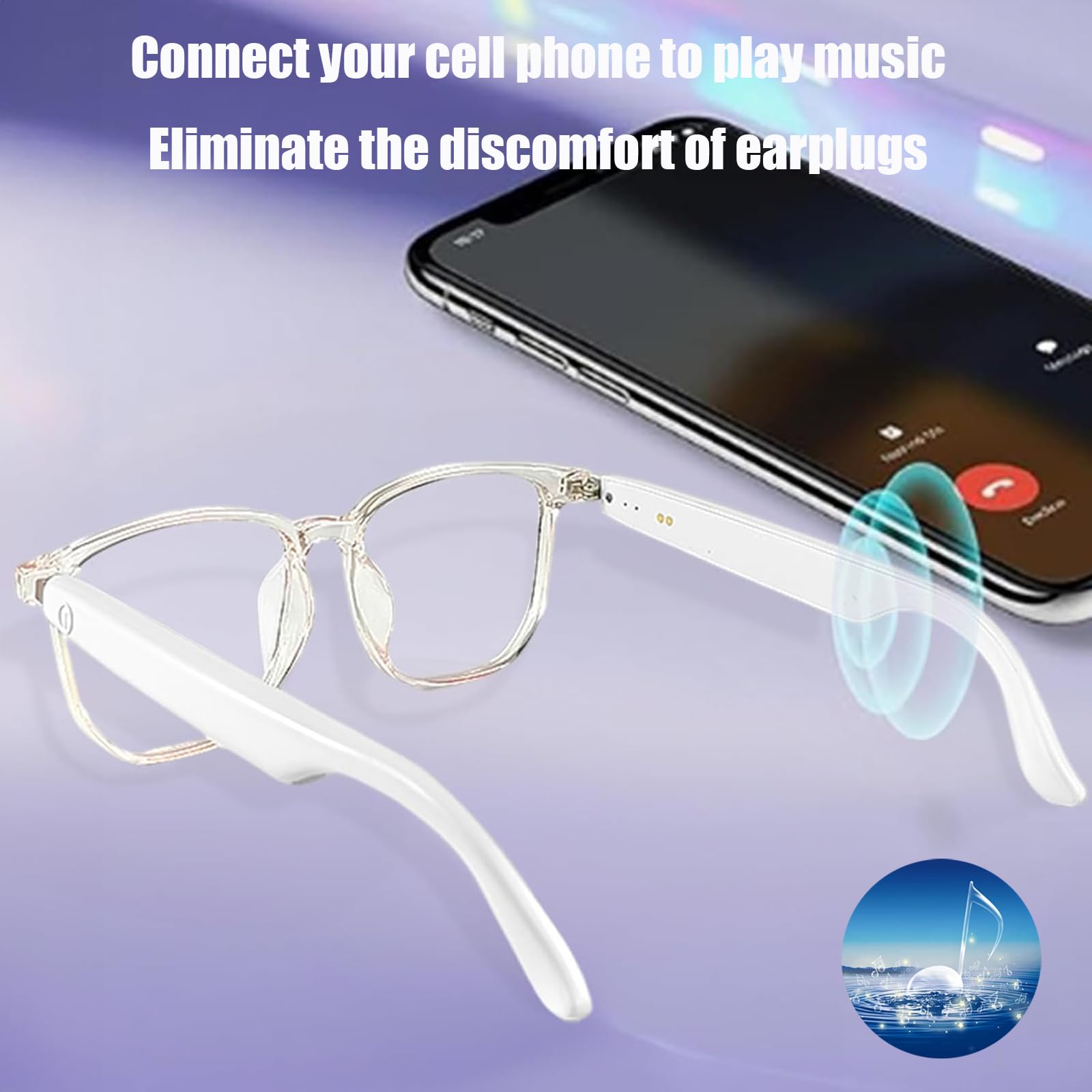 Smart Glasses with Bluetooth Speakers for Women & Men - Wireless Audio Sunglasses for Music, Calls & Hands-Free Convenience - Perfect for Running, Driving & Outdoor Activities