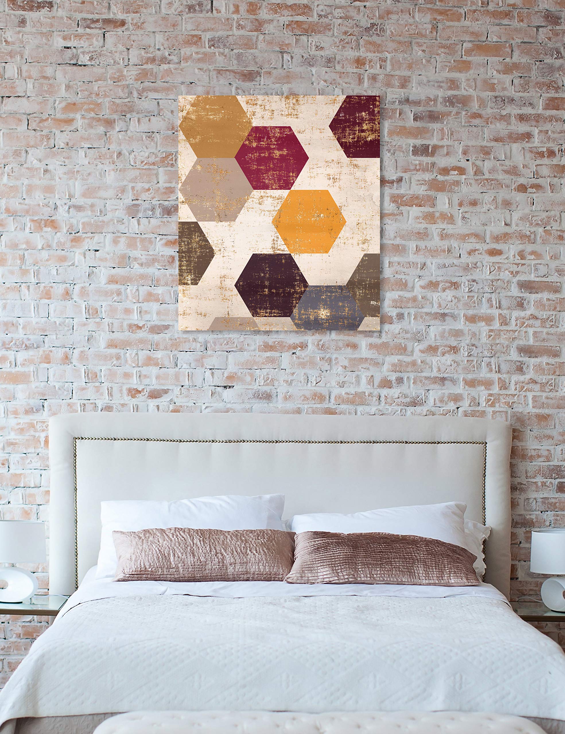 Abstract Wall Art Canvas Print 'Queen Bee Warm' by Oliver Gal Artist Co. - 36