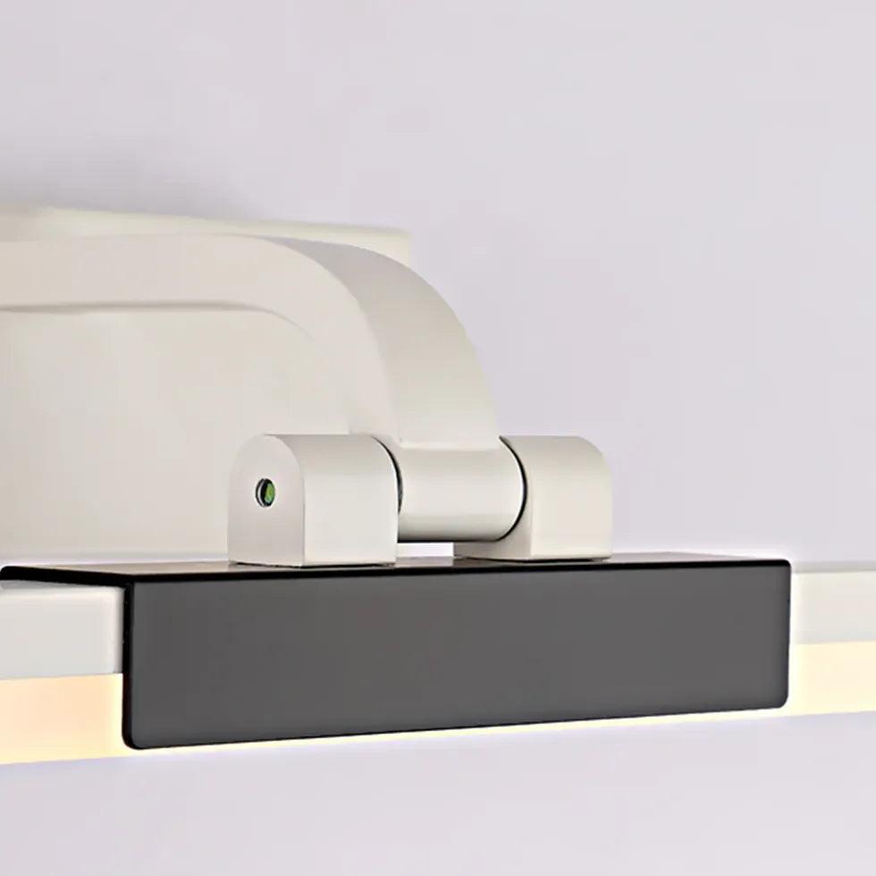 Modern White Minimalist Wall Light for Bathroom - Sleek LED Sconce with Adjustable Brightness, Perfect for Vanity Mirror Lighting and Small Space Illumination
