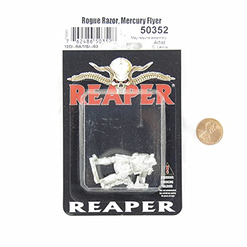 Rogue Razor Mercury Flyer Slab Miniature 25mm Heroic Scale Chronoscope - Premium Reaper Miniatures for Tabletop RPG, D&D, and Wargaming Scenes