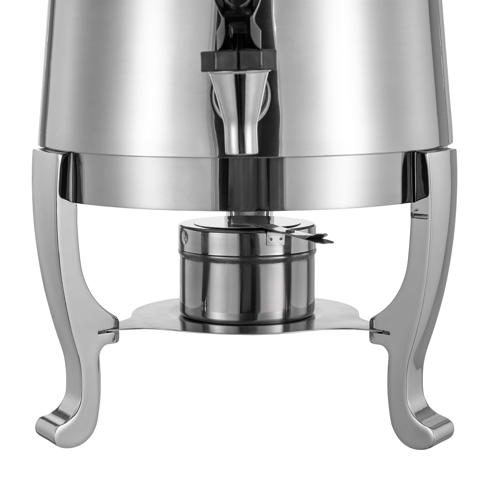 3.4 Gallon Stainless Steel Coffee Urn with Continuous Heating - Commercial Hot Beverage Dispenser for Tea, Water & Coffee - Perfect for Parties, Buffets & Catering Events (Fuel Not Included, Silver)