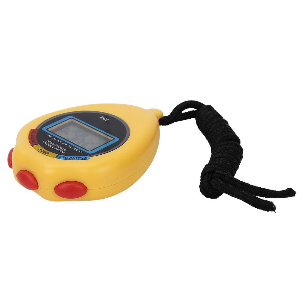 Professional Sports Timer - Electronic Multifunction Stopwatch for Running, Swimming & Training | Waterproof Digital Stopwatch with Countdown & Lap Memory | Ideal for Coaches, Athletes & Fitness Enthusiasts (Yellow)