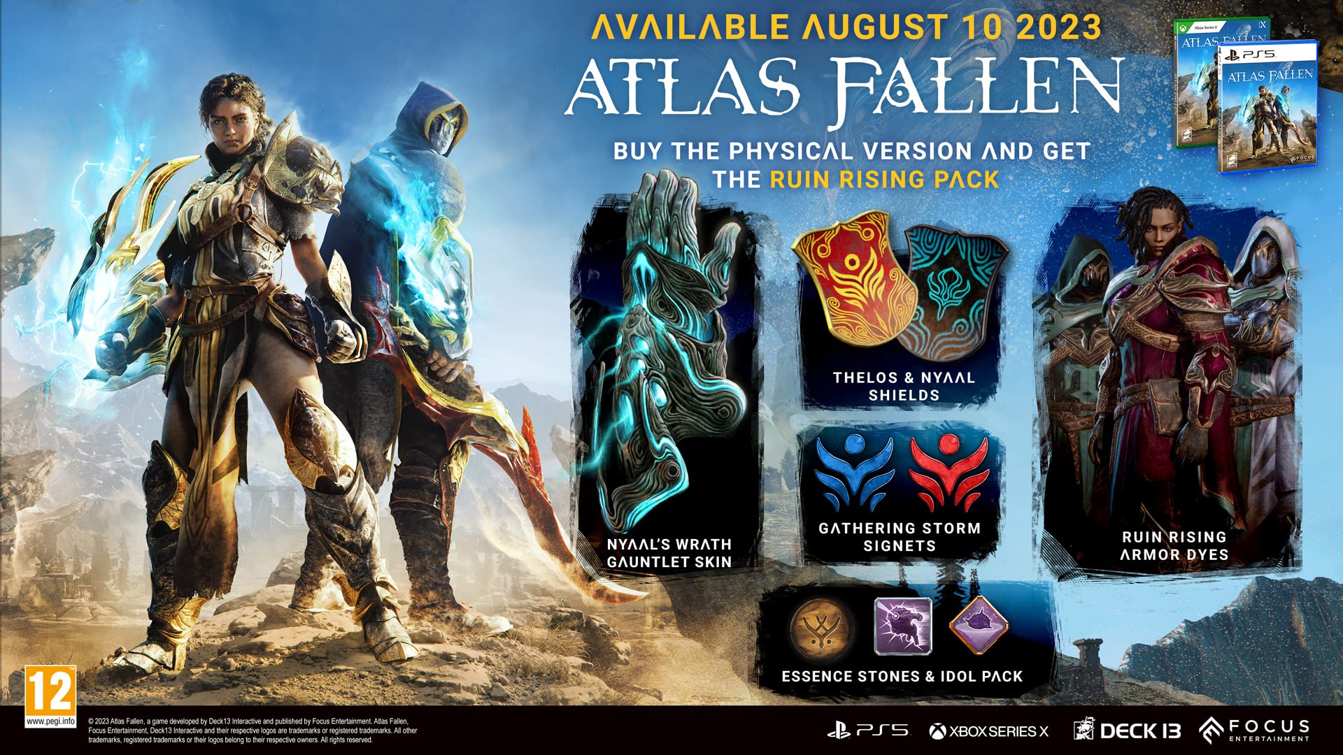 Atlas Fallen - PS5 Game | Action RPG Adventure | Explore a Vast Open World - Perfect for Solo & Co-op Gaming Nights