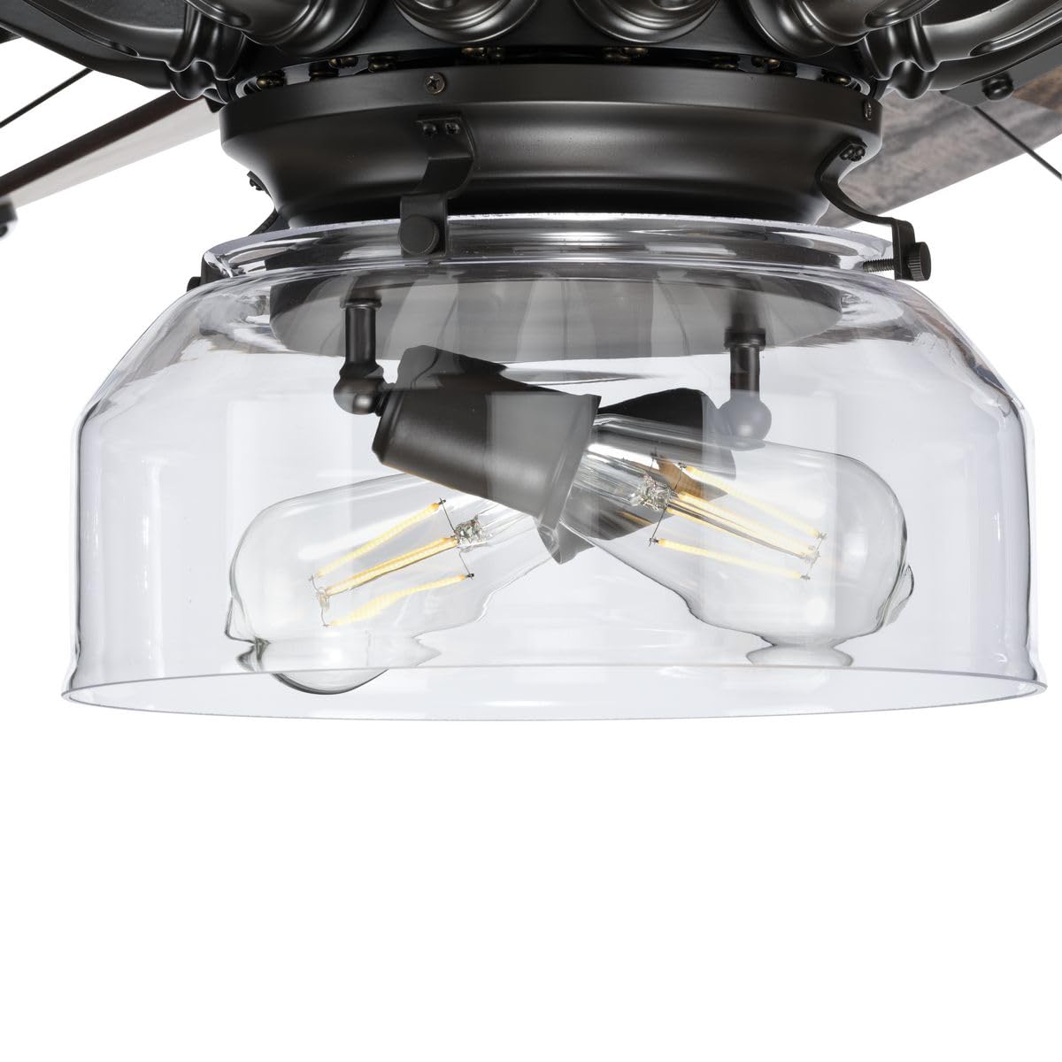 Progress Lighting Springer Collection Clear Glass Pendant Light Fixture in Architectural Bronze - 7.5x11.87x11.87 Inches - Perfect for Kitchen Island, Dining Room, and Entryway Lighting