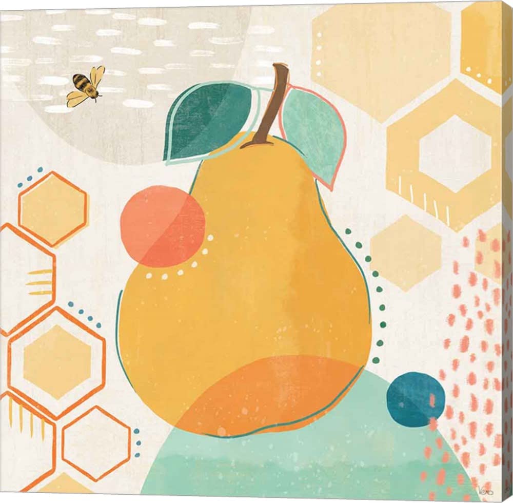 Fruit Frenzy II by Veronique Charron - 24x24 Inch Canvas Wall Art, Gallery Wrapped Modern Painting for Living Room, Kitchen, or Office Decor