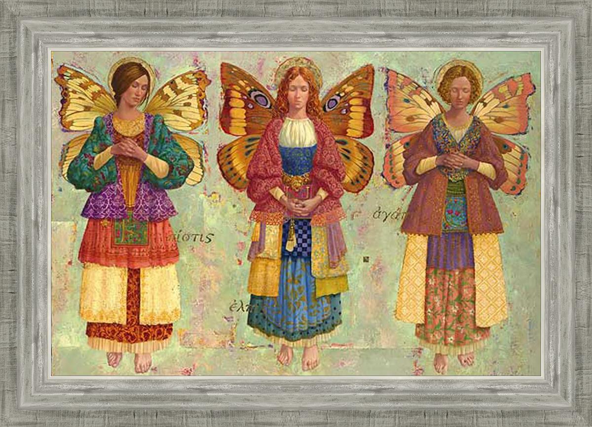 Faith, Hope and Charity - Inspirational Wall Art Decor for Home, Office & Church - Perfect for Gifts & Spiritual Spaces
