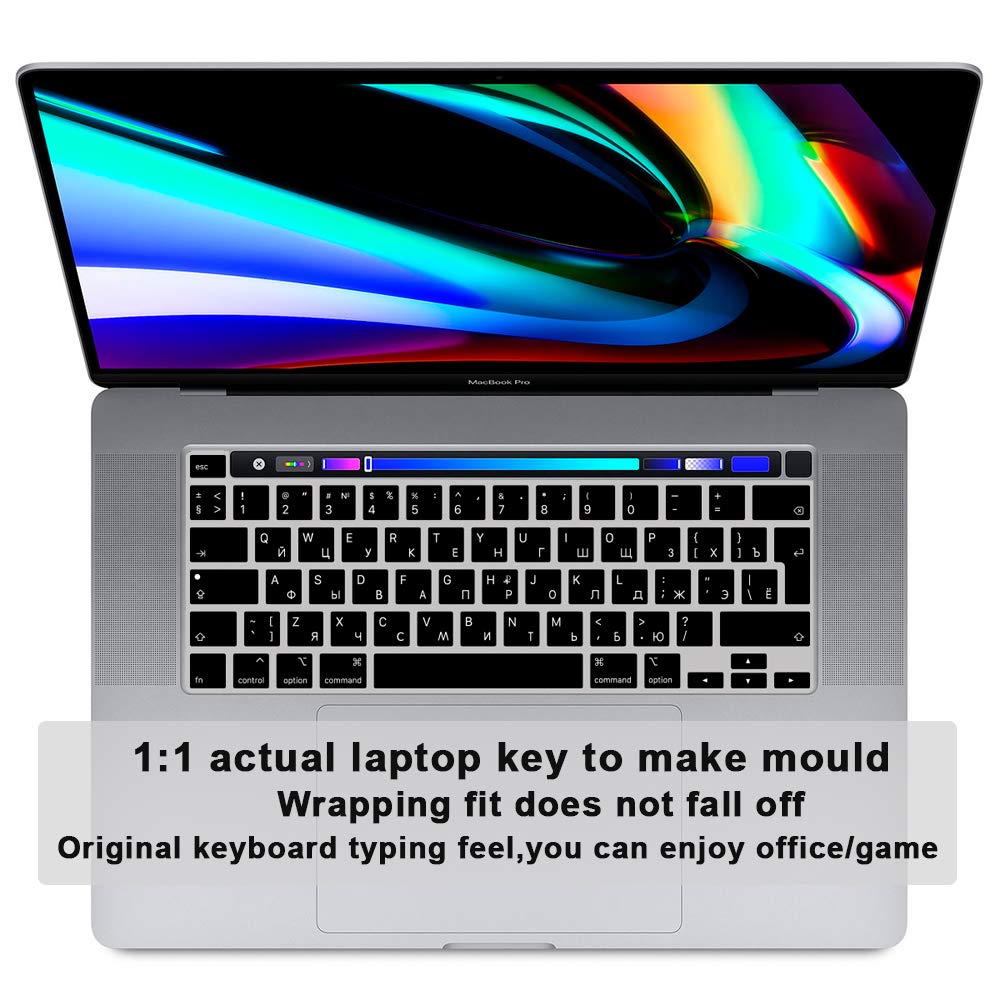 Russian Language Silicone Keyboard Cover for MacBook Pro 16