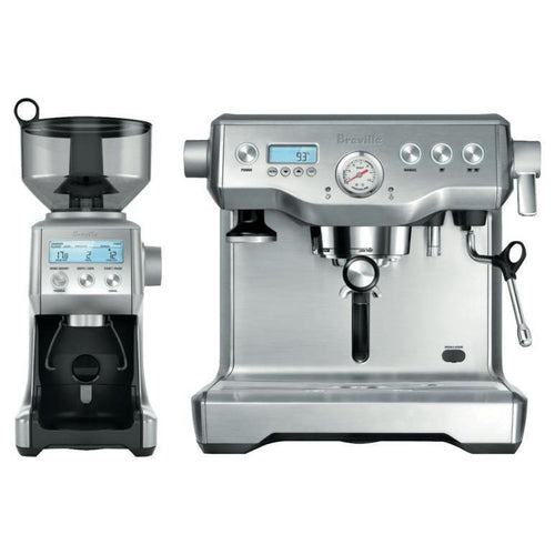 BREVILLE BEP920BSS Dynamic Duo Espresso Machine & Coffee Grinder Set - Perfect for Home Baristas & Coffee Lovers