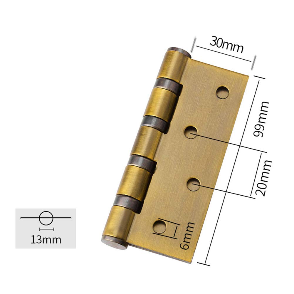 Stainless Steel Ball Bearing Folding Butt Hinges (2Pcs) - Heavy Duty Door Hinges for Home, Cupboard, Cabinet, Window & Furniture - Perfect for Smooth Swing & Quiet Operation in Kitchen, Bathroom & Office Spaces