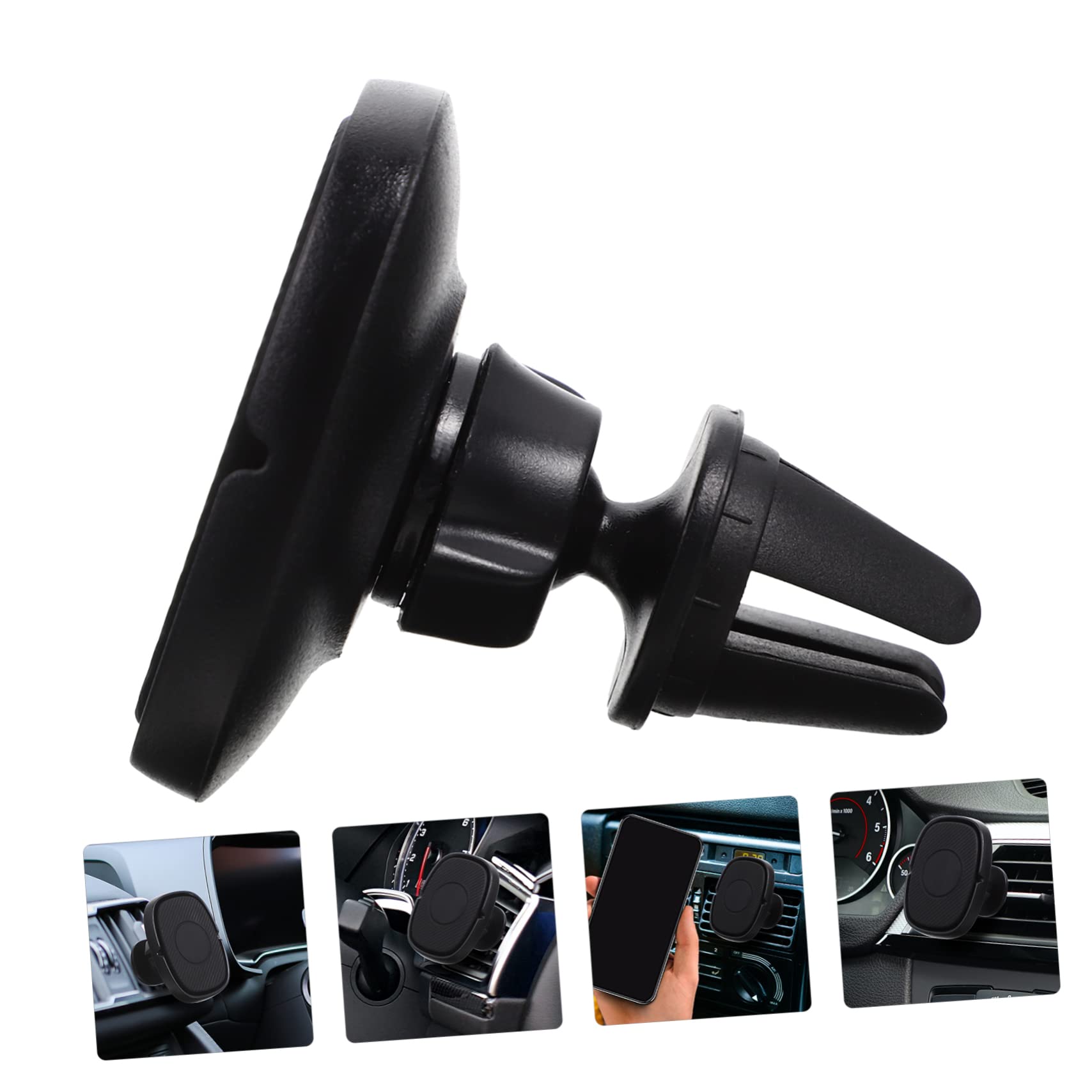 HOMSFOU 4-Pack Magnetic Car Phone Holder - Universal Dashboard Mount for iPhone, Samsung & GPS - Strong Grip & 360° Rotation for Safe Driving