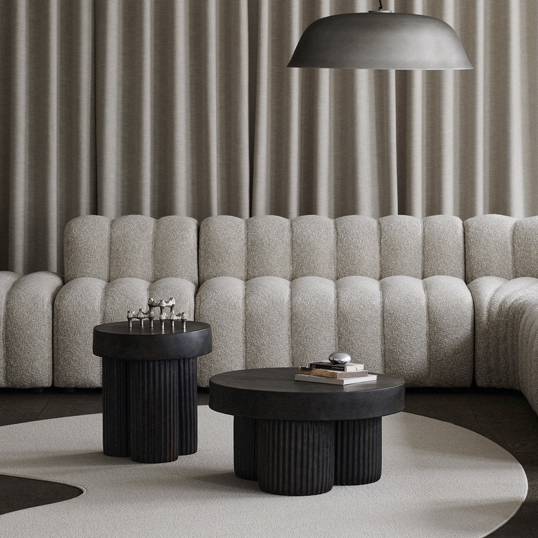 Modern Round Gear Coffee Table - Industrial Style Living Room Furniture for Small Spaces, Home Decor & Office Use