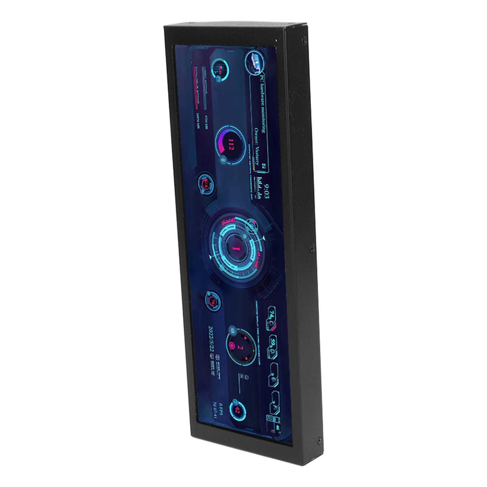 7.9 Inch IPS USB Mini Screen PC CPU HDD Data Monitor with Temperature Display - Wide Viewing Angle for Computer Case, Gaming Rig & Workstation Setup (Powered by Micro USB) - Perfect for PC Builders, IT Professionals & Tech Enthusiasts