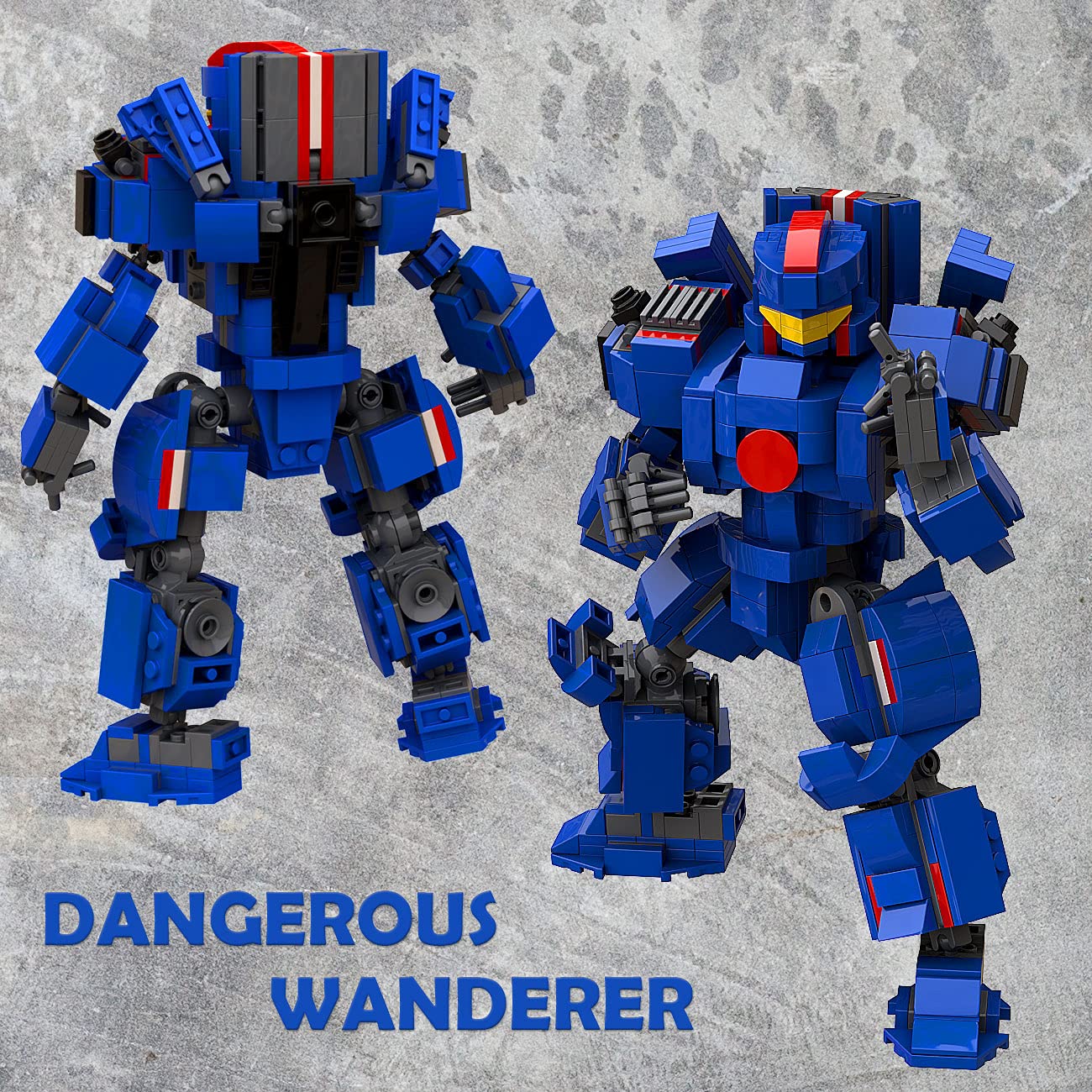 Dangerous Wanderer MOC Frame Mech Robot Building Blocks Set - 590 Pieces STEM Toy for Adults & Kids | Creative Construction, DIY Projects & Collectible Display