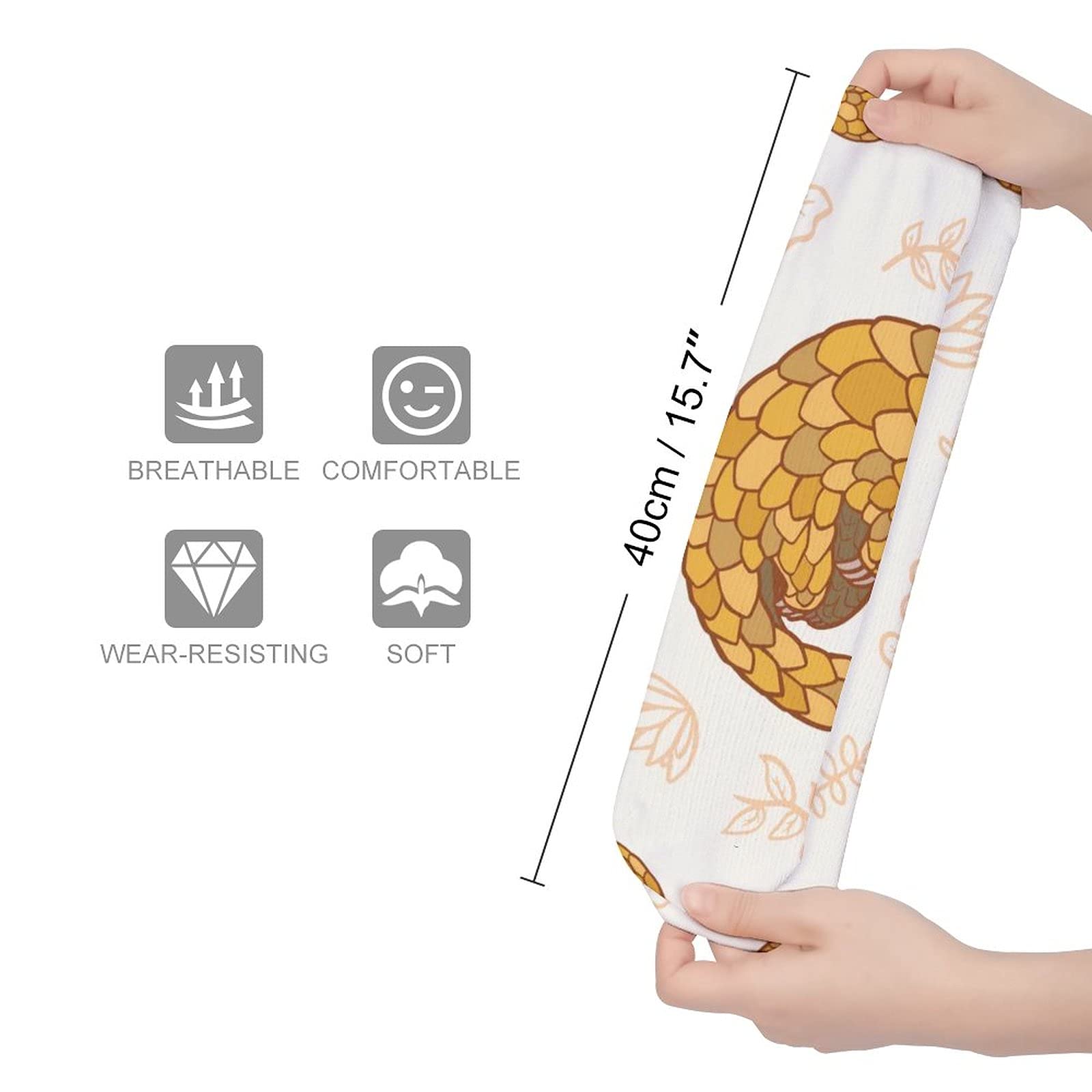 BAIKUTOUAN Hibernating Pangolins Unisex Warm Knee-High Socks - Cozy Crew Stockings for Winter, Outdoor Activities & Casual Wear