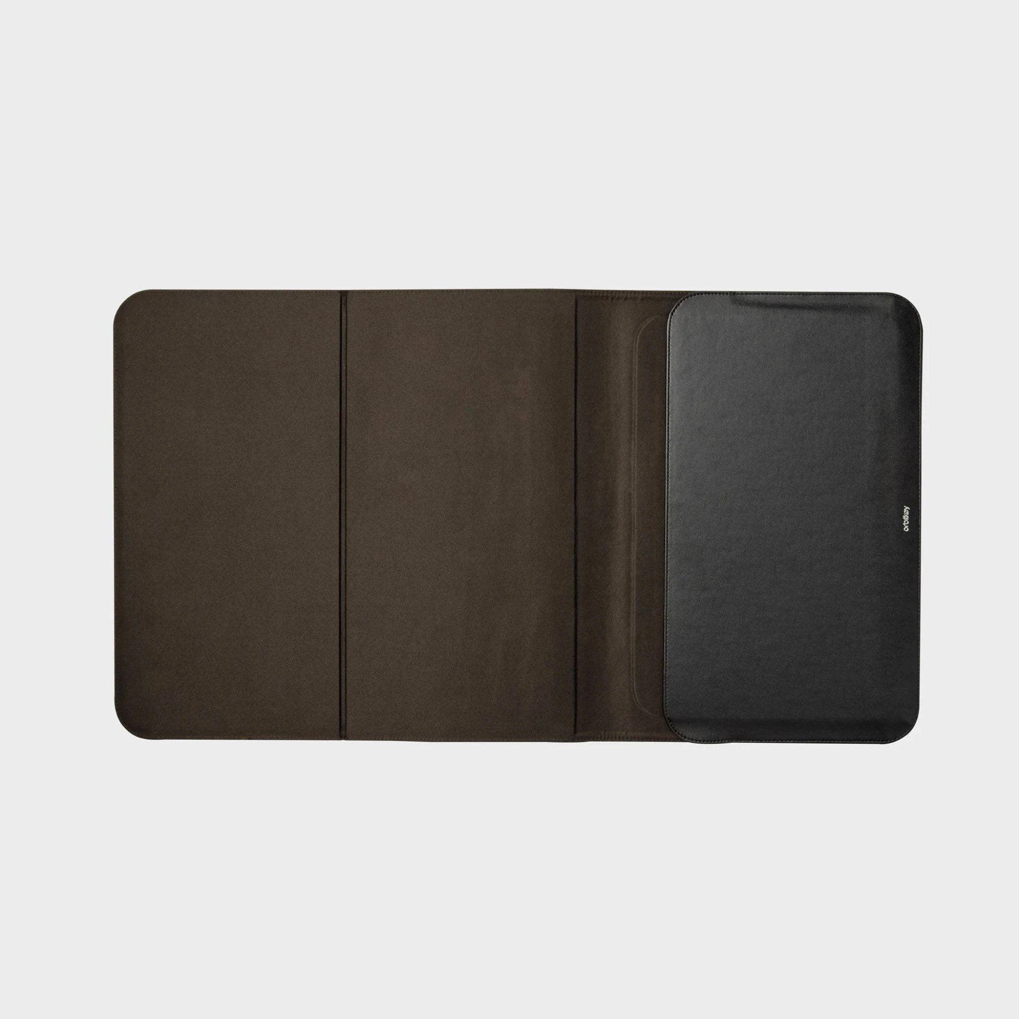 ORBITKEY Hybrid Laptop Sleeve & Desk Mat - Premium Black Protective Case for MacBook & Laptops (2 Size Options) - Perfect for Office, Travel & Home Workspace Organization
