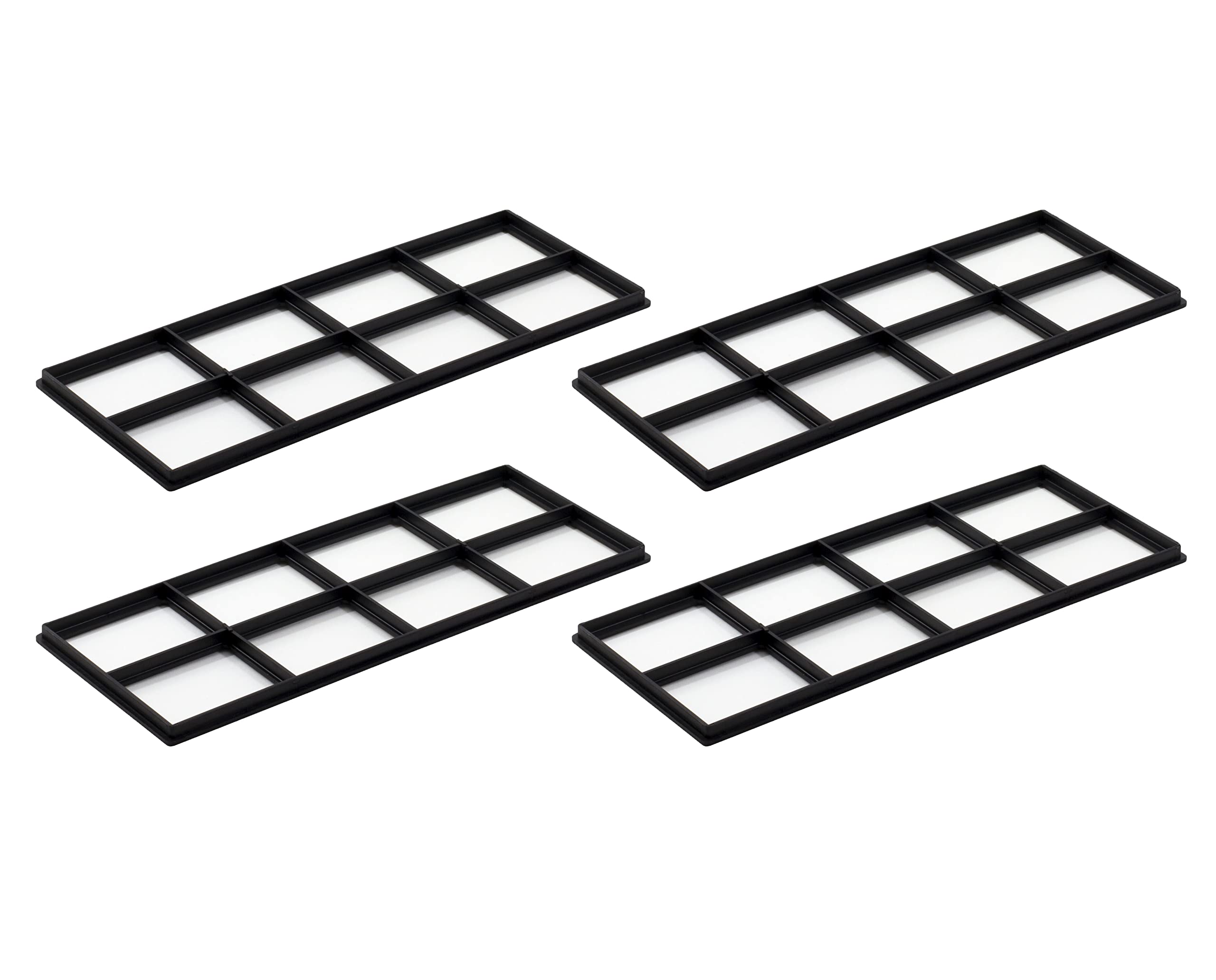 4x10 Brushed Nickel Floor Register & Air Filter - 4 Pack for Home HVAC