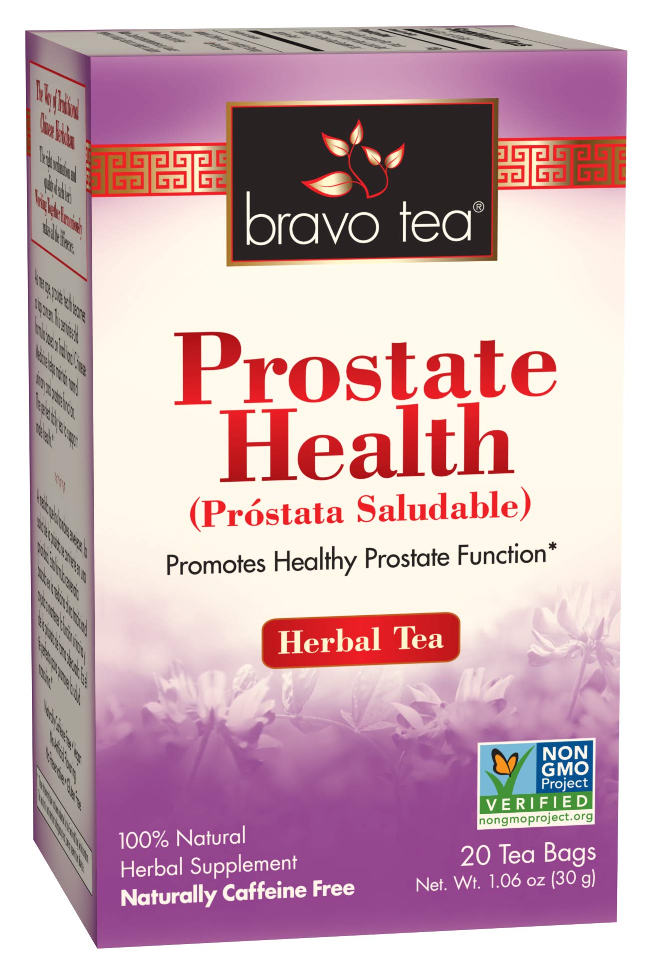 Bravo Tea Prostate Health Herbal Tea - Caffeine Free, 20 Tea Bags - Supports Urinary & Prostate Wellness for Men - Perfect for Daily Relaxation & Wellness Routine