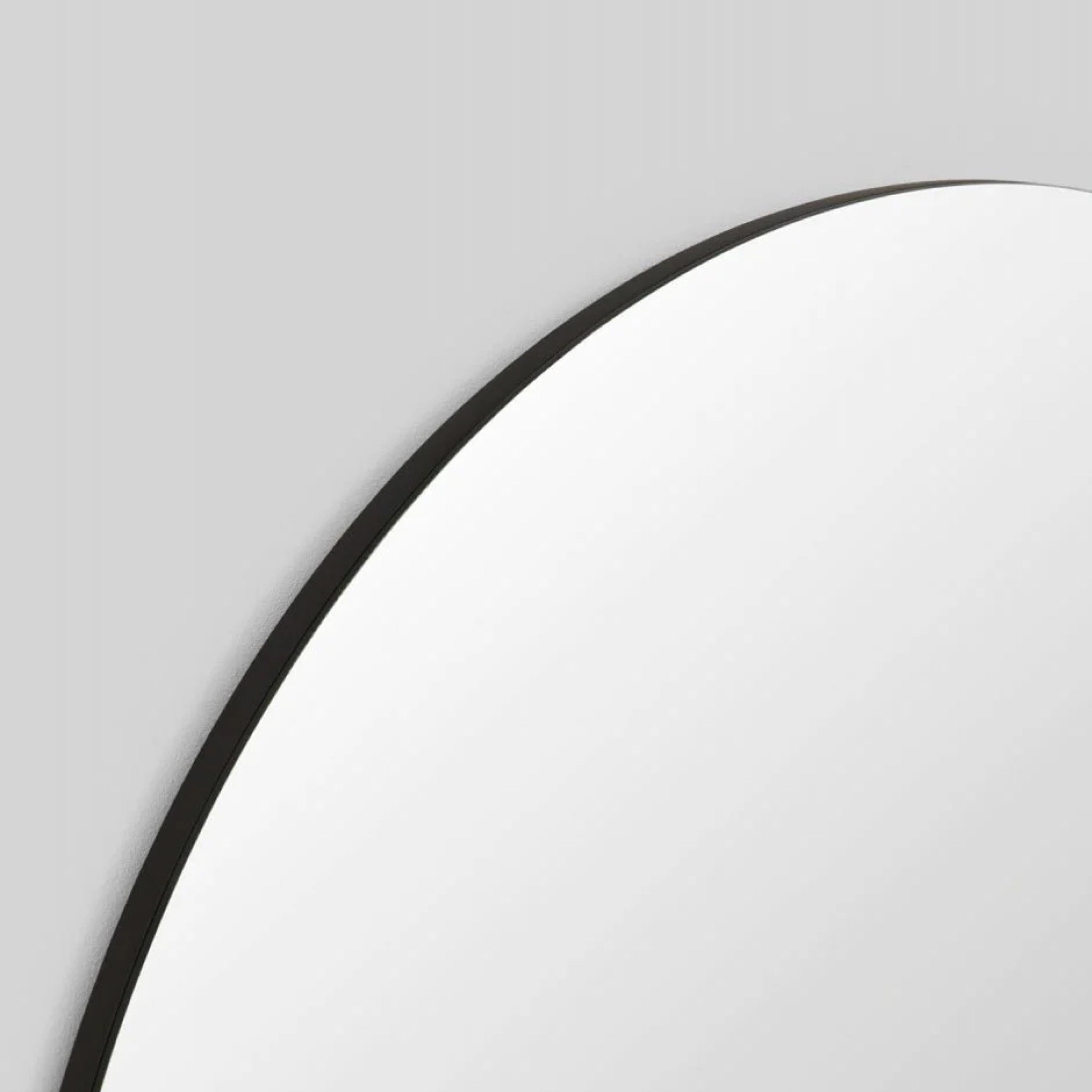 MIDDLE OF NOWHERE Miller Round Mirror - 37.4 Inch Black Wall Mirror for Living Room, Bedroom & Entryway Decor