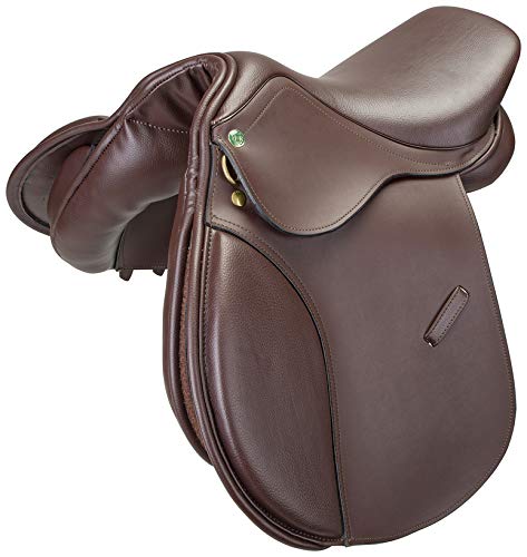 Henri de Rivel Vegan-X Junior Close Contact Saddle - Havana Brown - 15.75
