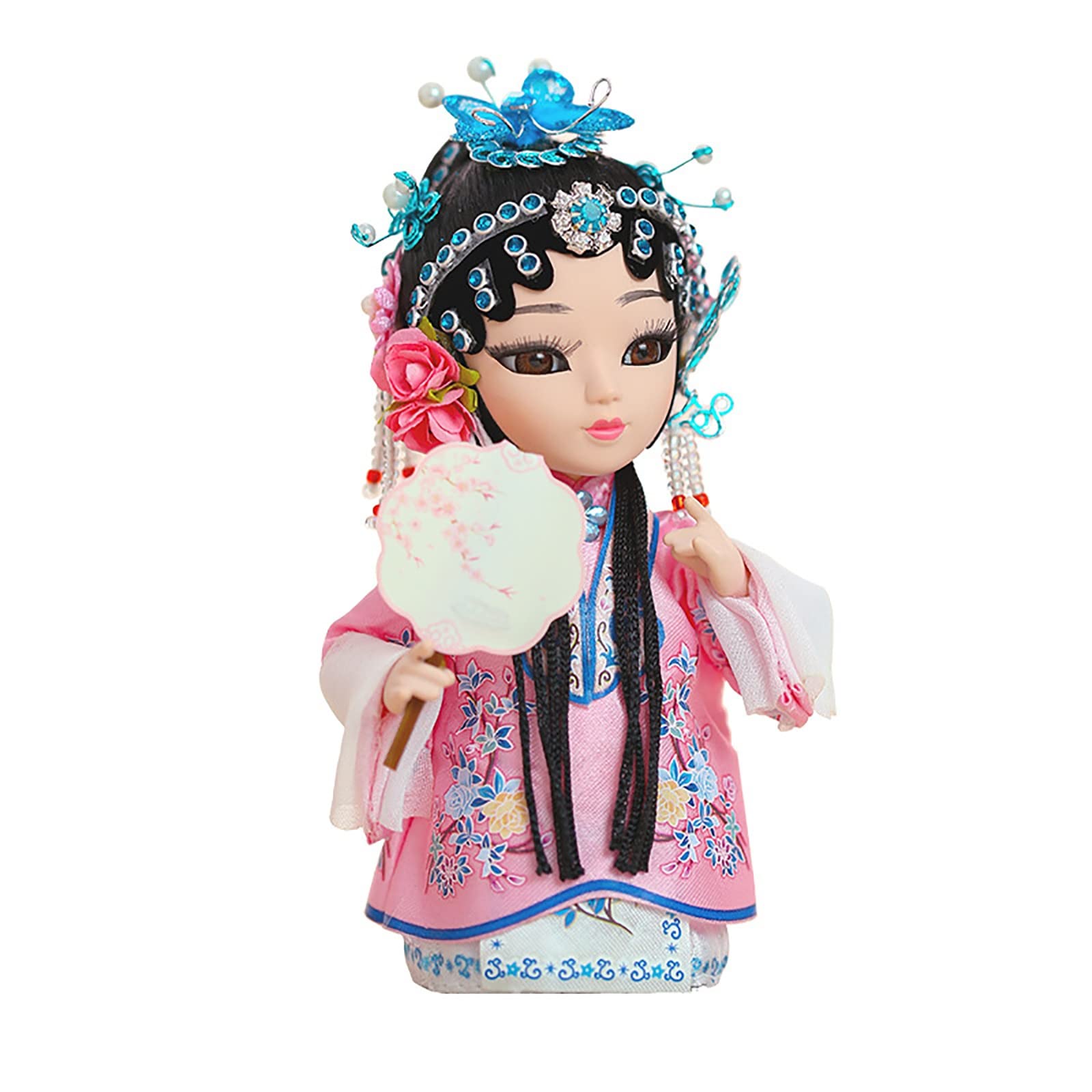6 Inch Chinese Traditional Handicraft Silk Doll - Beijing Silk Figurine Collectible, Kunqu Opera Li Xiangjun Character, Oriental Home Decor for Kids Room, Bedroom Ornament & Gift Idea | Perfect for Cultural Display, Themed Parties, and Asian-Inspired Interior Design