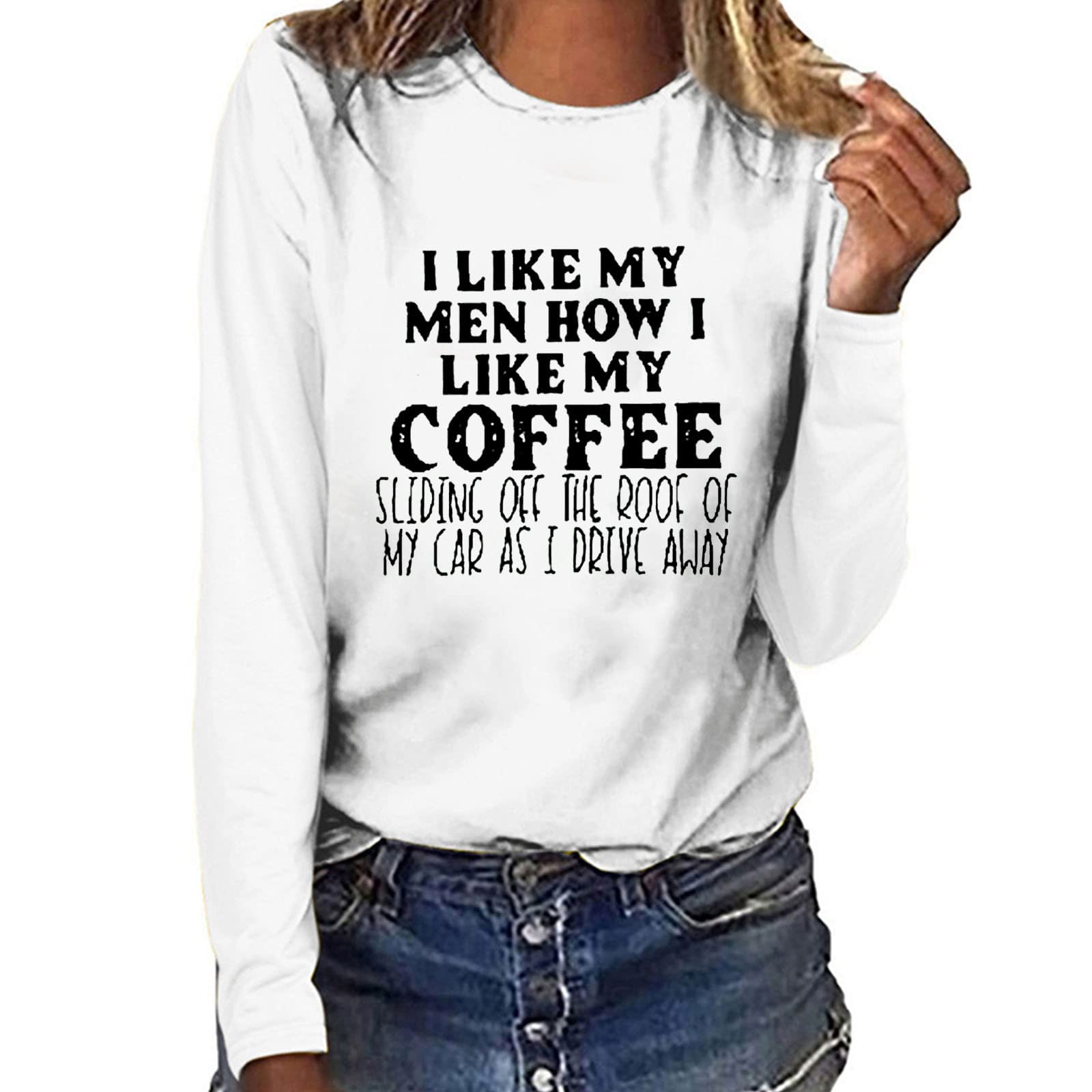 Women's Casual Crewneck Sweatshirt - Short & Long Sleeve Tops for Women | Soft Cotton Blouse for Workout & Everyday Wear | Black Comfort Shirt for Office, Gym & Casual Outings