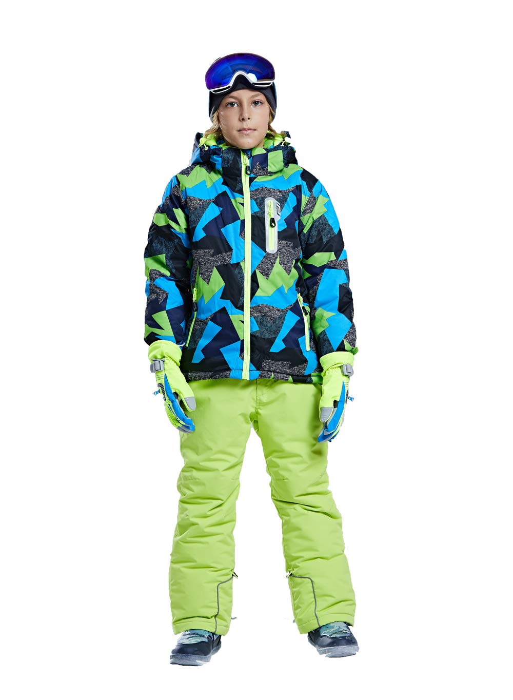 **Boys' Insulated Ski Jacket & Pants Set - Windproof, Waterproof Snowsuit for Winter Sports & Outdoor Adventures**    *Use Case: Perfect for skiing, snowboarding, sledding, and cold-weather outdoor activities.*