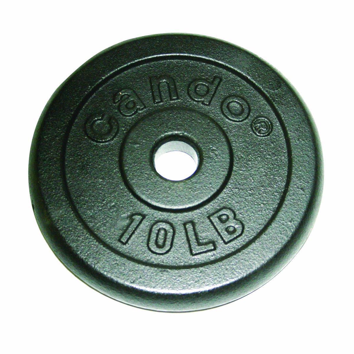 CanDo 10-0604 10 lb Iron Disc Weight Plate for Home Gym, Strength Training & CrossFit Workouts - Durable Fitness Equipment for Weightlifting & Powerlifting