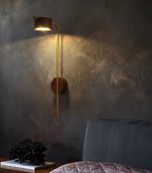 Modern LED Wall Light - Wood & Metal Finish for Indoor/Outdoor Decor - Perfect for Living Room, Bedroom, or Patio Lighting
