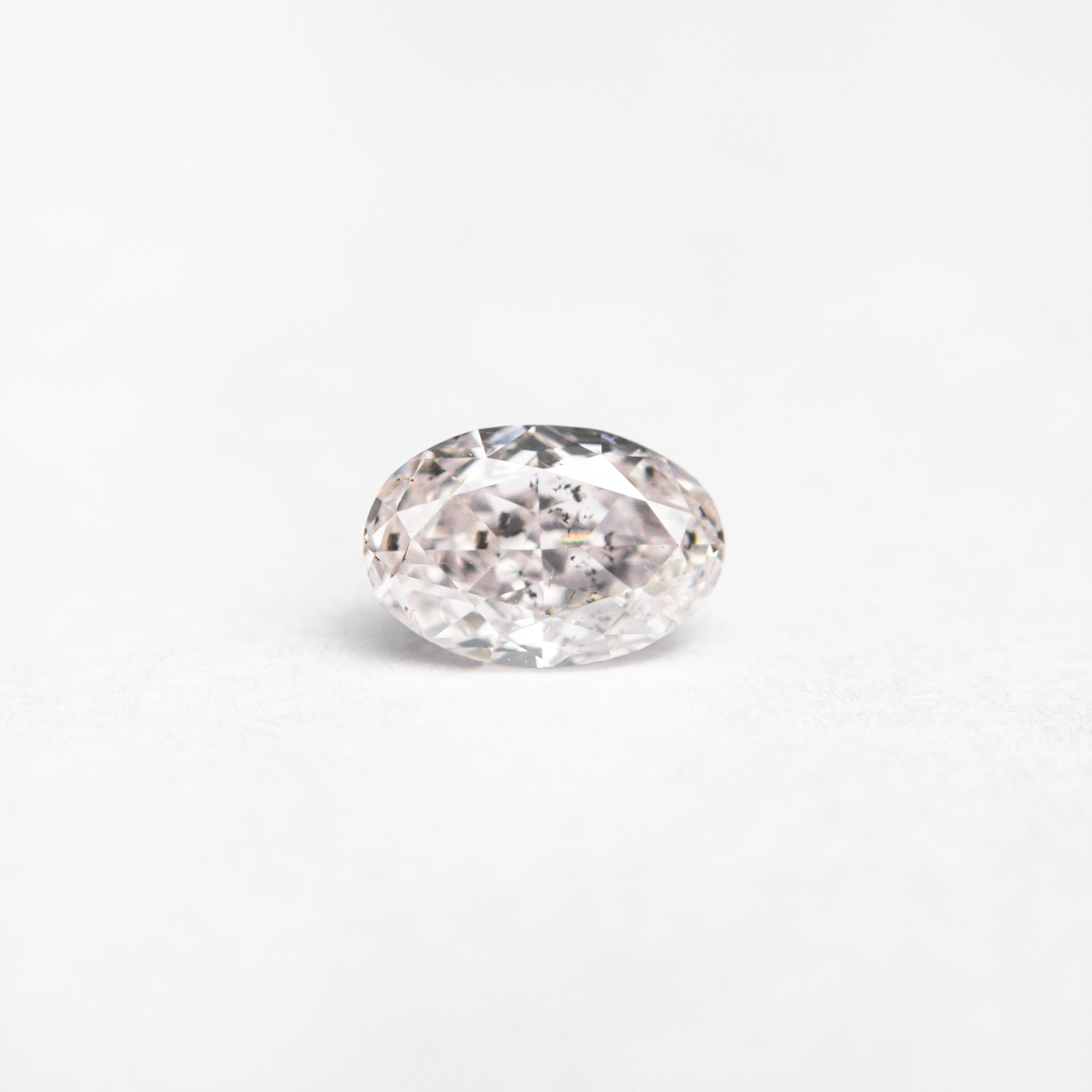 0.40ct GIA Certified Fancy Light Pink Oval Diamond (5.38x3.60x2.59mm) - I1 Clarity Brilliant Cut for Engagement Rings & Fine Jewelry