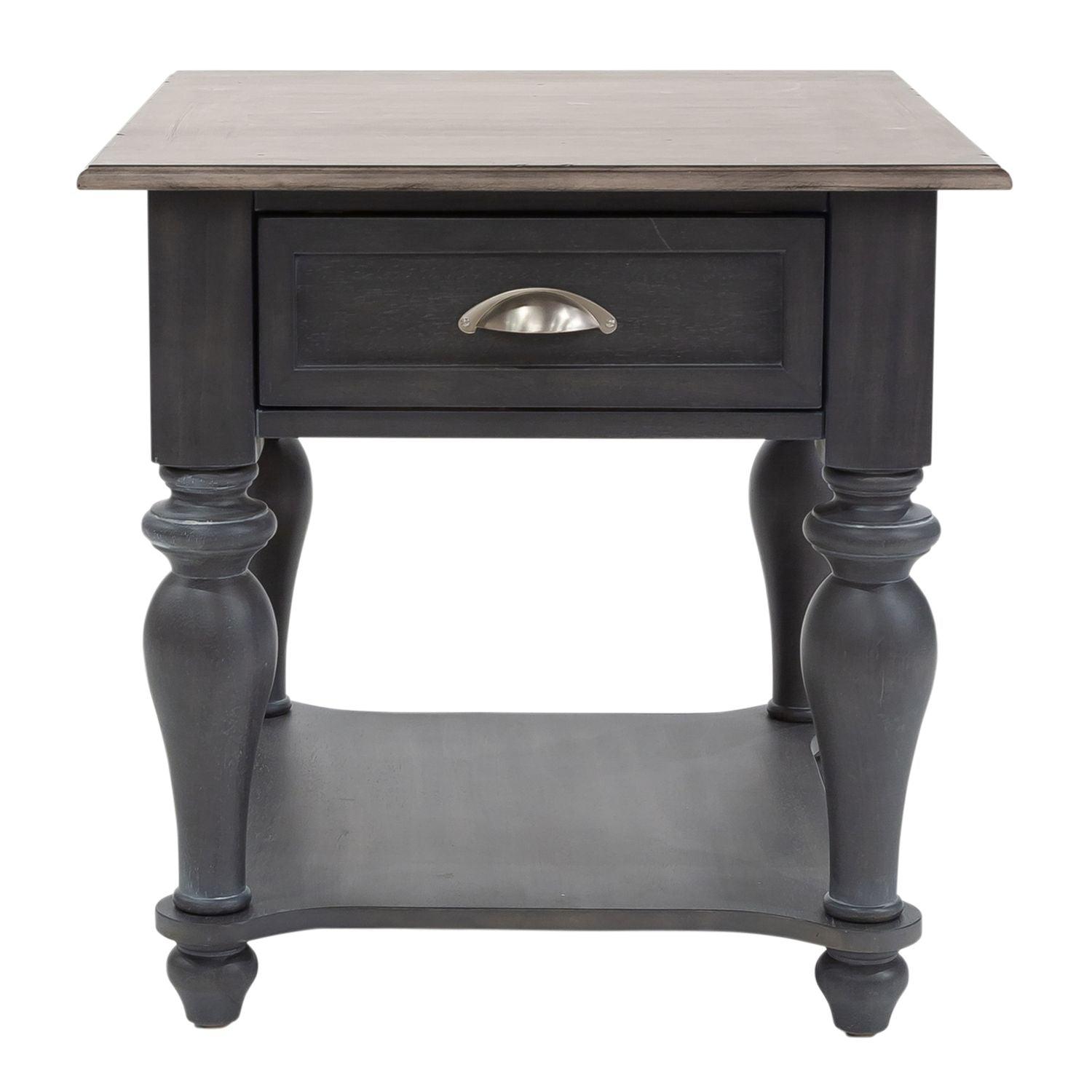 Ocean Isle End Table 303G OT1020 - Modern Side Table with Wooden Finish for Living Room, Bedroom & Office - Perfect for Coffee, Books & Decor