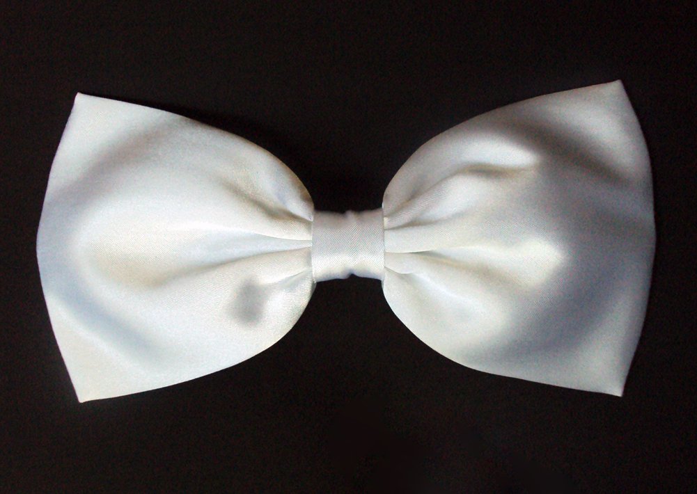 EmilyRose Couture Large Satin Hair Bow Headband - Pure White Hair Accessory for Women & Girls | Perfect for Weddings, Parties, Prom & Special Occasions