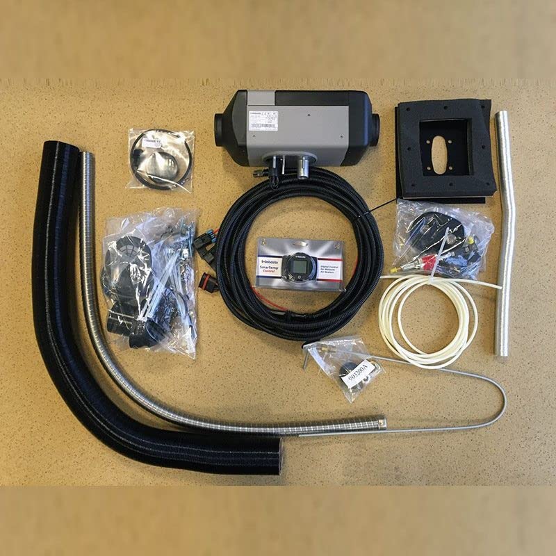 Webasto Air Top 2000STC Diesel Air Heater with Installation Kit & Smartemp 2.0 Controller - Portable Heating Solution for Trucks, RVs, Boats, and Camping