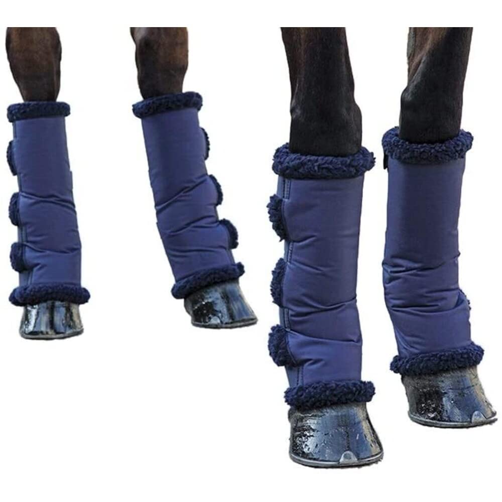 Shires Short Fleece Lined Travel Boots for Horses - Waterproof & Breathable Riding Boots for Trail Riding, Training & Stable Use - Comfortable Equestrian Travel Protection