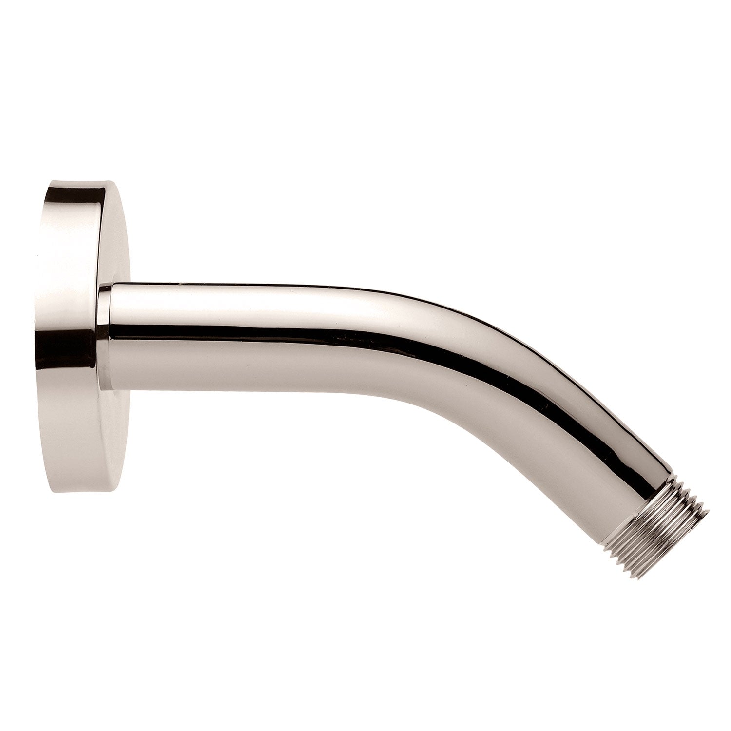 4 3/4 Inch Brushed Nickel Shower Arm - Adjustable Extension Pipe for Bathroom Showerhead Installation, Perfect for Modern & Vintage Bathroom Decor