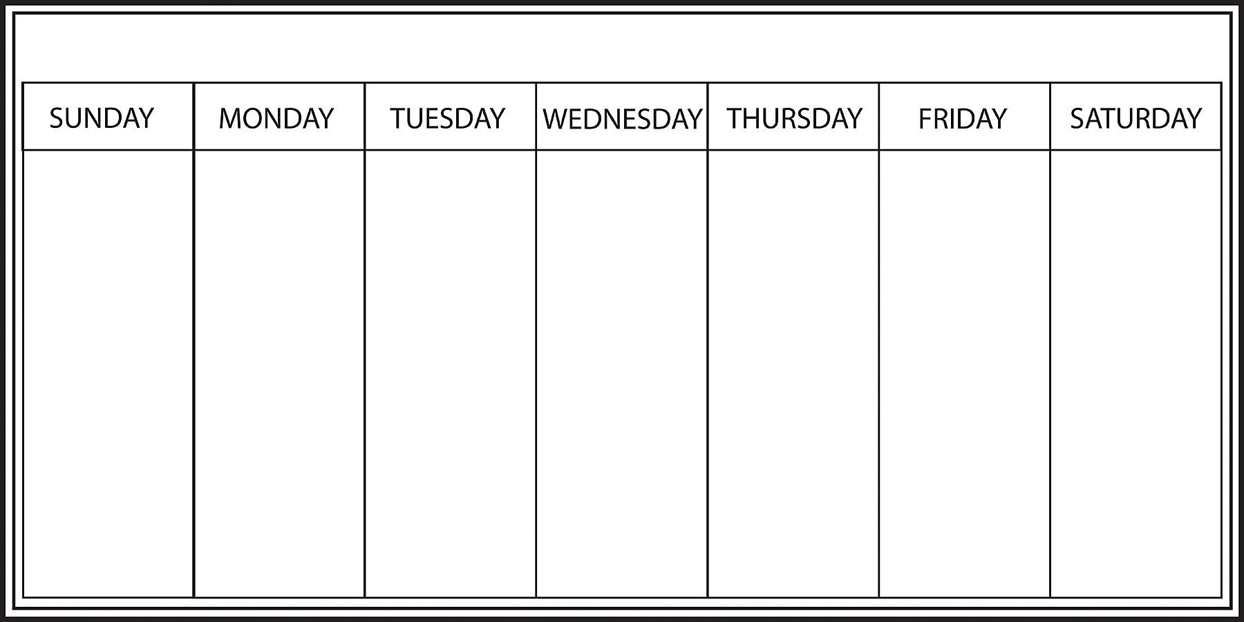 WallPops WPE98895 Dry Erase Whiteboard Weekly Calendar - 11