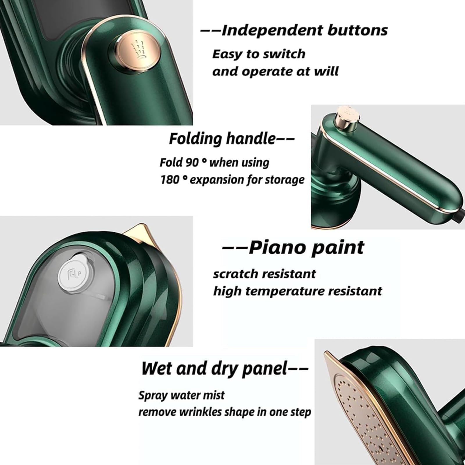Ironizze Pro Cordless Portable Steam Iron - Handheld Mini Iron for Clothes, Rechargeable Travel Iron for Wrinkles | Perfect for Home Use, Business Trips & Hotel Stays
