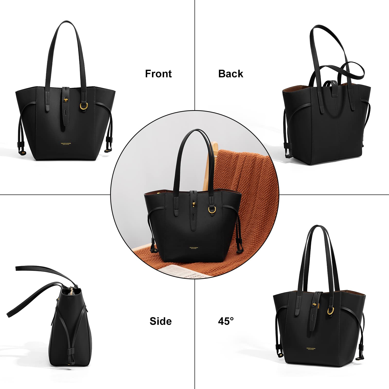 Stylish Cnoles Women's Leather Handbags - Tote, Shoulder, Crossbody & Satchel Purse for Everyday Use | Perfect for Work, Travel & Casual Outings