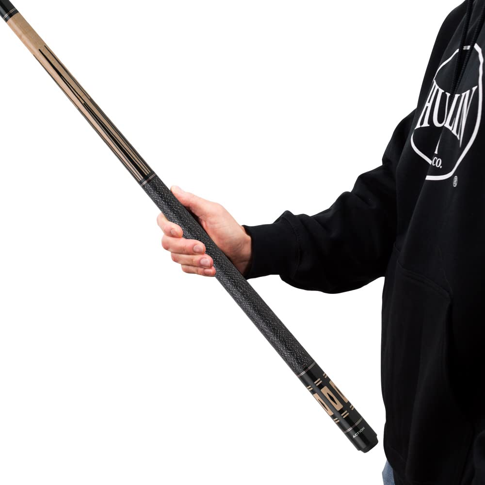 Premium Maple Wood Billiards Pool Cue Stick with Black Accents - Professional Tournament & Home Game Pool Accessory for Bars, Game Rooms & Recreational Play