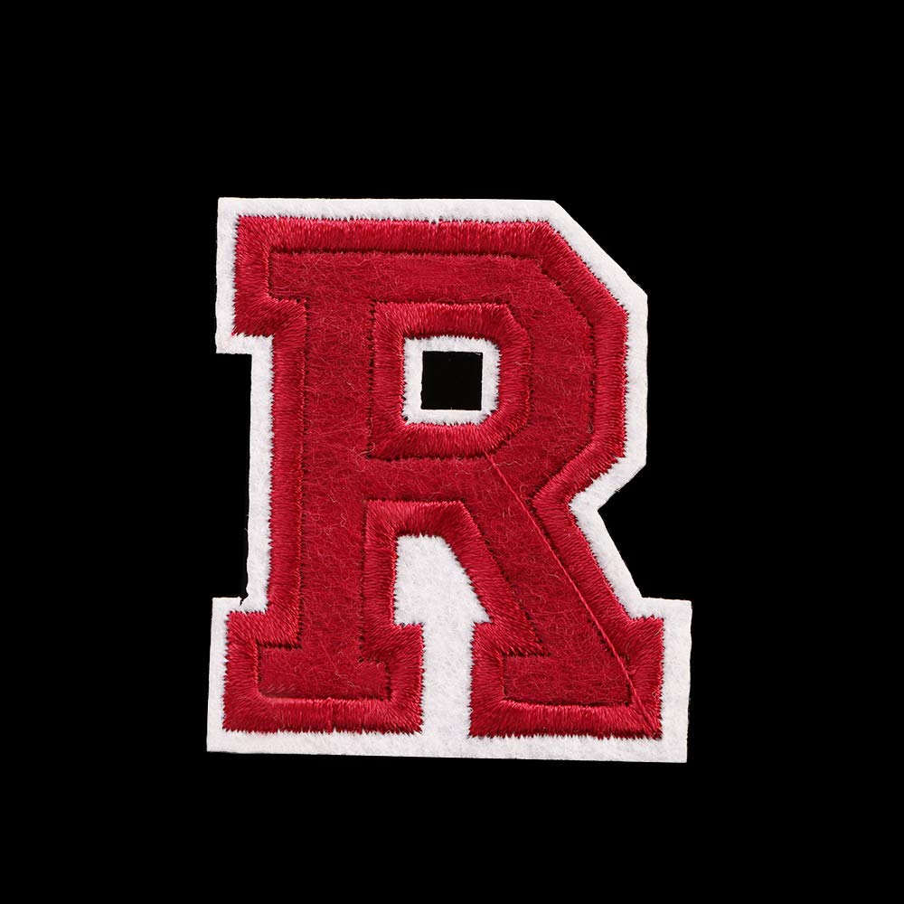 PULADE Red Embroidery A-Z Alphabet Letter Patches for DIY Iron On & Sew On - Customize T-Shirts, Coats & Clothes - Perfect for School Projects, Gifts & Fashion Upcycling