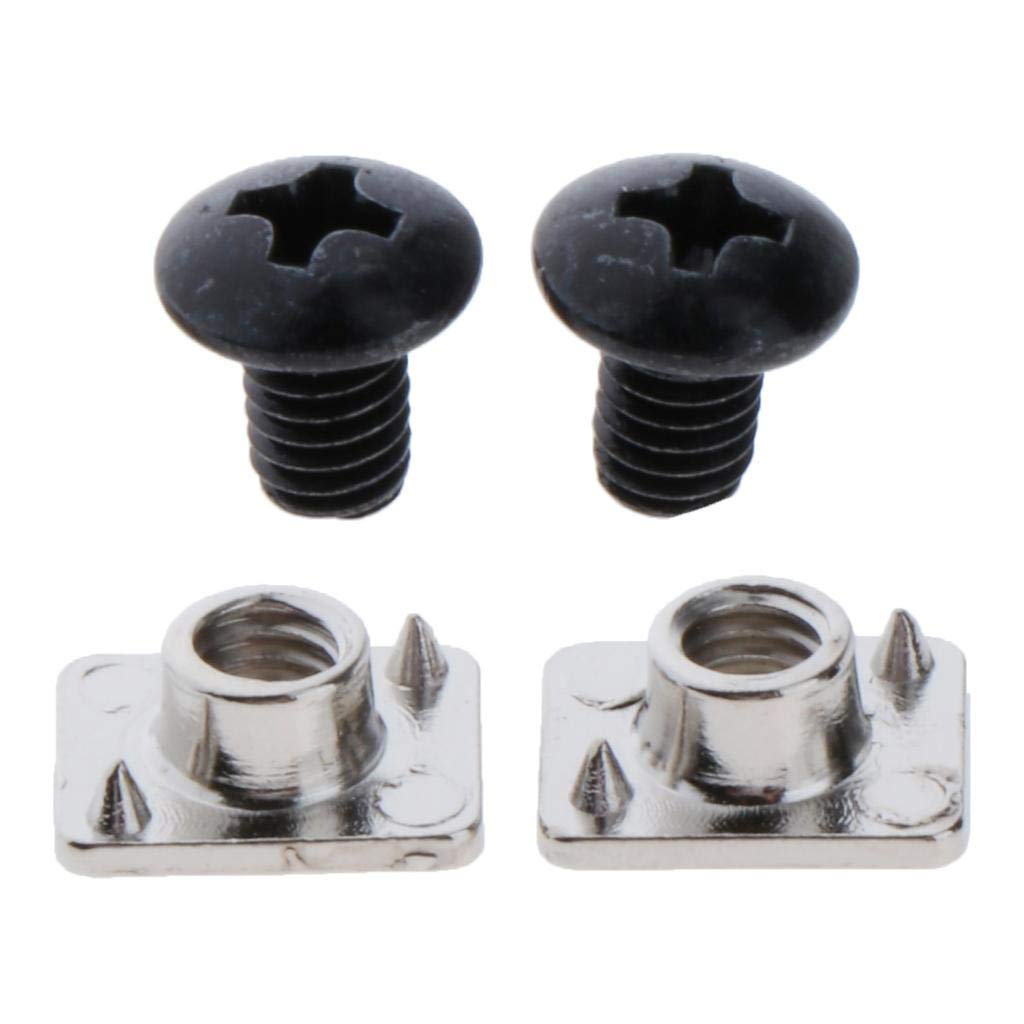 Amagogo 2 Pairs Stainless Steel Buckle Screws & Nuts Kit for Inline Skates - Durable Replacement Hardware for Rollerblade Adjustments & Skate Maintenance