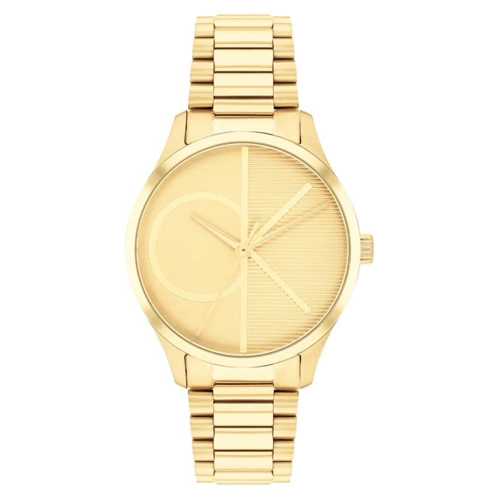 Calvin Klein Women's Gold Dial Stainless Steel Watch 25200346 - Elegant Fashion Timepiece for Work, Party & Everyday Wear