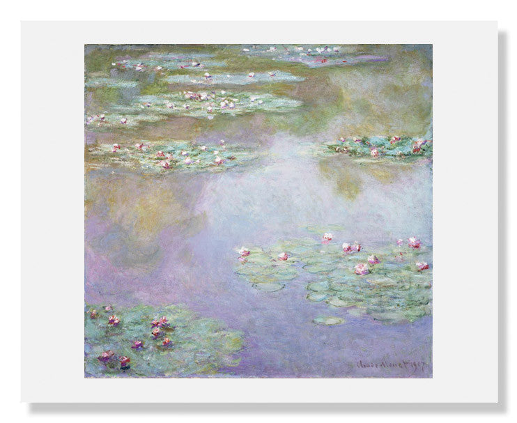 Claude Monet Water Lilies Painting - Handmade Oil Canvas Art Reproduction for Home & Office Wall Decor - Perfect for Living Room, Bedroom, or Gallery Display