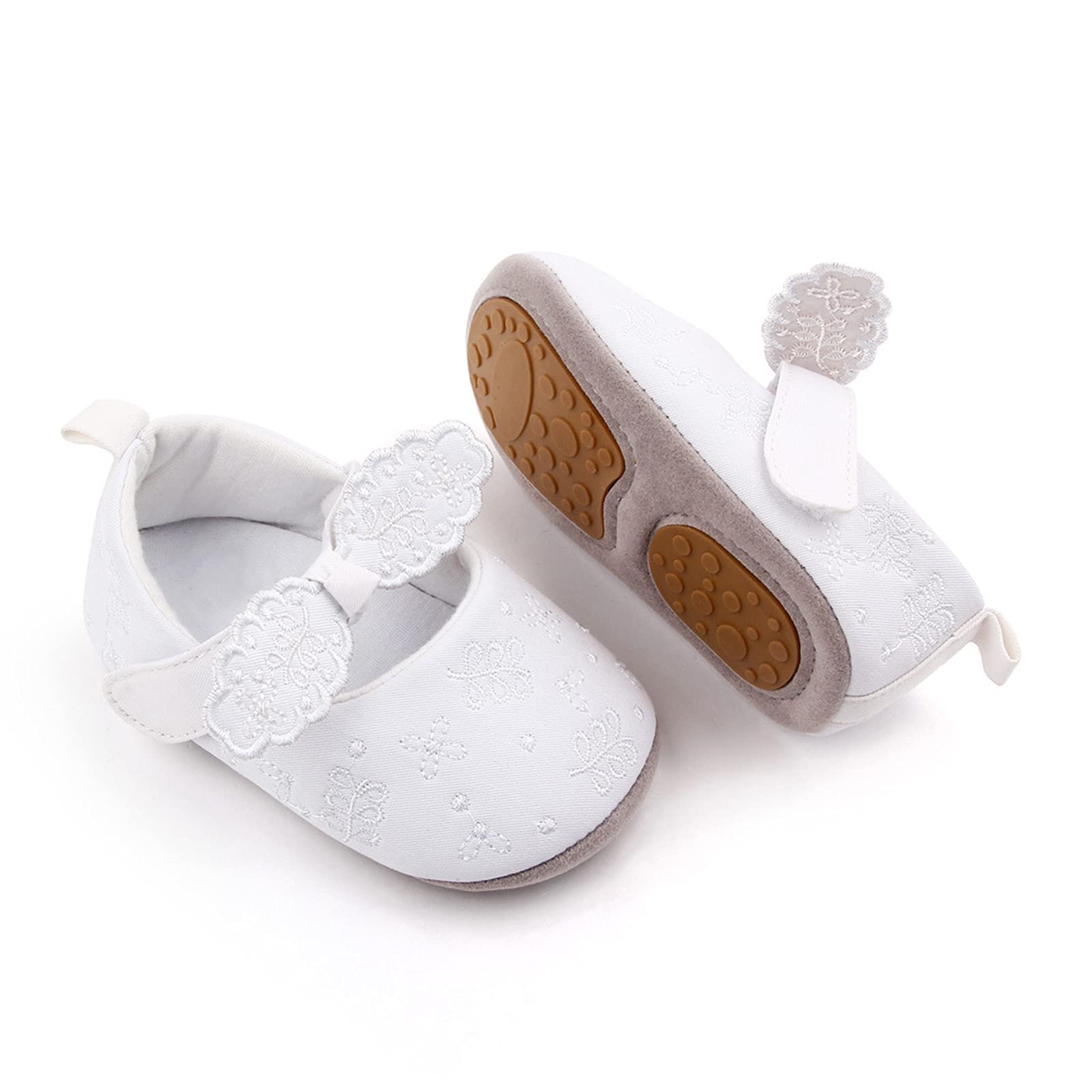 Soft Princess Baby Non-Slip Walking Shoes for Girls - Floral First Walkers for Casual Outings