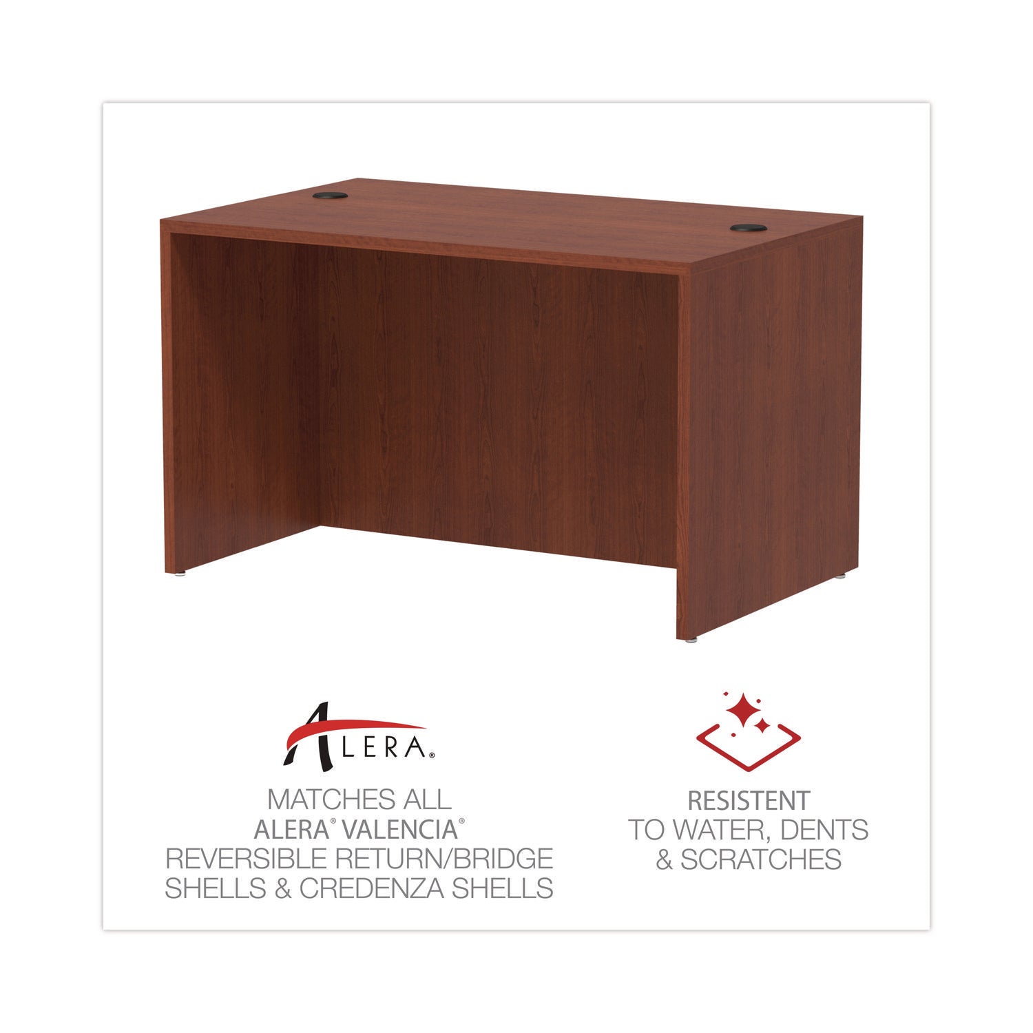 Alera Valencia Series Straight Front Office Desk Shell - 47.25