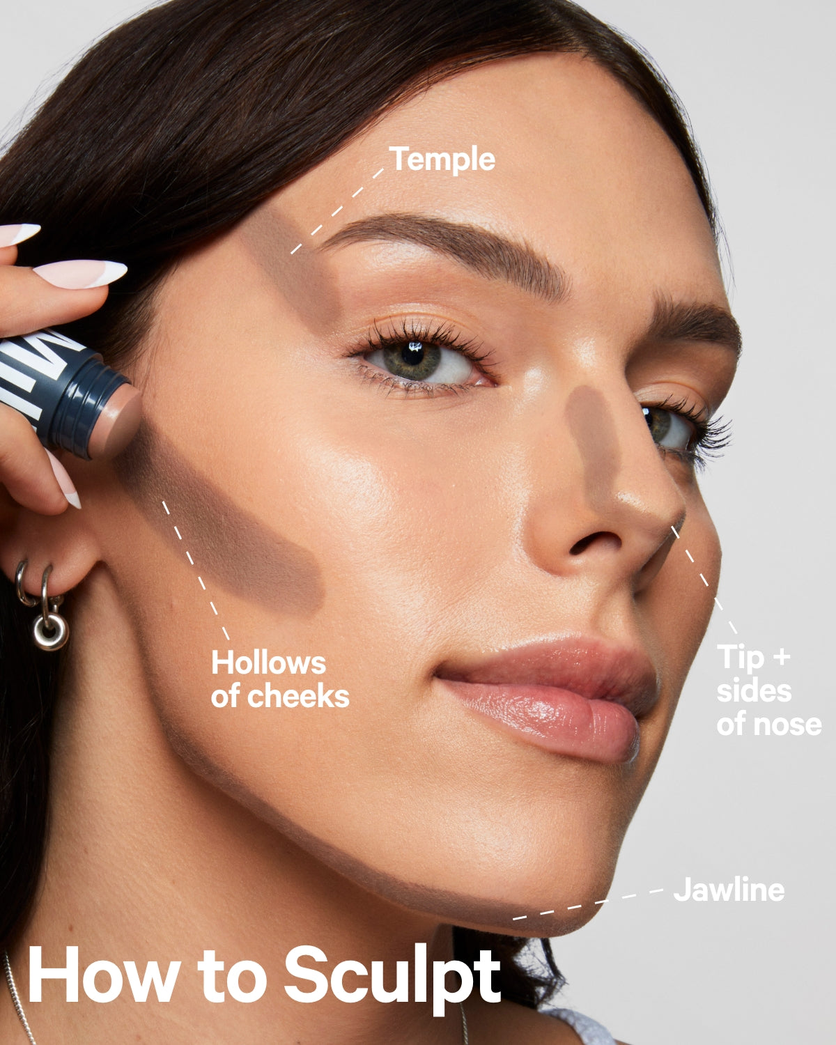 Sculpt Cream Contour Stick - Easy Blendable Makeup for Defined Cheekbones & Jawline | Perfect for Everyday Glam & Photo Shoots