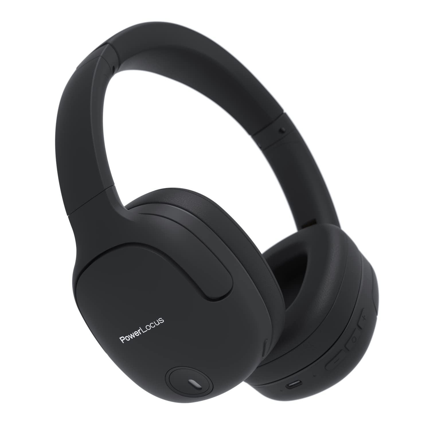 PowerLocus Bluetooth Over-Ear Headphones with Bass Boost, Wireless Foldable Hi-Fi Stereo Headset, Memory Foam Earcups & Adjustable Metal Frame - Built-in Mic for Phone/PC/TV - Perfect for Gaming, Travel & Work from Home