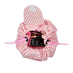 Cluemart Pink Barrel Shaped Cosmetic Makeup Bag - Waterproof Travel Organizer Pouch for Toiletries & Beauty Essentials | Perfect for Vacation, Gym, and Daily Use