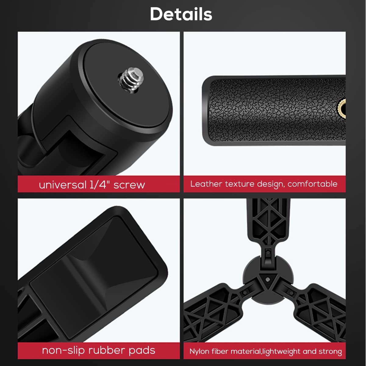 Extended Handle Grip & Tripod 2-in-1 for Gimbal Stabilizer - Compatible with DJI Ronin-S, Zhiyun WEEBILLs, Zhiyun Crane - Desktop Tripod Stand for DSLR Cameras - Perfect for Vlogging, Live Streaming & Professional Photography