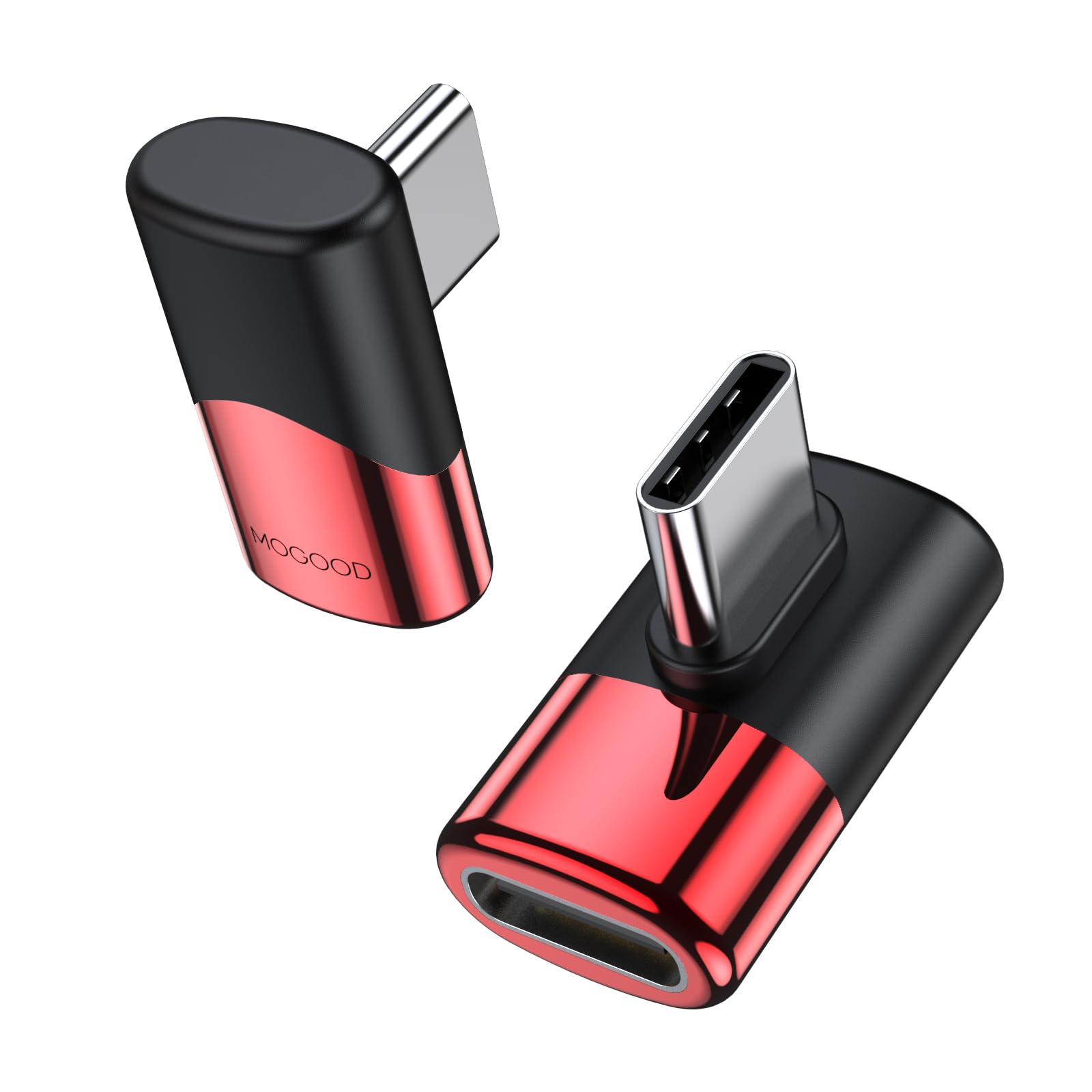 90 Degree USB C Right Angle Adapter (2 Pack) - USB C Male to Female Angled Connector for Steam Deck, MacBook Pro, iPad Pro, Tablets, Phones & Nintendo Switch - Perfect for Gaming, Charging & Data Transfer in Tight Spaces